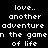 Black background with white pixelated text reading 'love.. another adventure in the game of life i still lysm tori' and 'but..' on the right side.