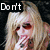 A four- shows a blonde woman with red eyes covering her mouth, text fragments reading "Don't", "mess with", and "perfection" appear