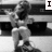 Black-and-white pixelated animation of a person in motion with text overlays reading 'I love the 80's'