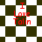 Red text 'I Love Talin' overlaid on a black-and-white checkered background with diamond-shaped , transitioning between two distinct patterns