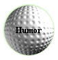 Three identical spherical icons with a golf-ball dimple pattern, each displaying the word "Humor" in black serif font against a light gray background.