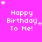 identical pixelated 'Happy Birthday To Me!' icons on a bright pink background with scattered white stars