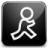 Pixelated white stick figure on dark gradient background with rounded corners, rendered in low-resolution style.