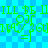 Green pixelated text on a blue checkered background repeats 'I'LL BE I'LL BE I'LL BE', with stylized 'OJ' and '=' symbols below each phrase.