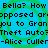 Static image with blue background and green spiral patterns displaying repeated text about Bella, Granpu, Theft Auto, and Alice Culler.