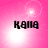 Four identical display 'KANA' text on a pink gradient background with shifting light effects