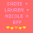 Pixelated text and star icons on a solid pink background, with one yellow star changing color between frames.