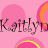 Pixelated pink background with large rounded shapes and the name 'Kaitly' in dark brown script font.