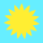 Four identical yellow starburst shapes on a solid light blue background, arranged in a two-by-two