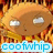 Pixelated cartoon character with brown skin and blonde hair, eyes closed in a relaxed expression, surrounded by orange-yellow flames against dark background.
