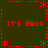 Red pixel art displays "It's Elias" text in four quadrants with star and line borders on a dark green background.