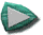 Four identical teal triangular icons with gray play symbols arranged in a , each with a subtle shadow effect