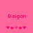 Pink background with 'Raigon' text above two of pixelated heart symbols showing animation changes