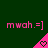 Dark green background with repeated pink text and triangular icons featuring heart symbols.