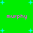 Green background with cyan plus signs and four instances of pink 'murphy' text in pixelated font.