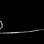 A 5x5 contact sheet of white line-drawn animation frames on black background showing a stick figure character with 'B' head and 'o' body performing sequential actions including floating, heart formation, and text changes.