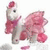 A small cartoon pony with a white body, pink mane and tail, and large pink wings stands on a light background.