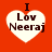 Four heart-shaped icons with 'I Lov Neeraj' text on red background, each showing slight pixel variation across frames.
