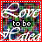 Two identical pixelated display 'Love to be' text with red borders and multicolored backgrounds
