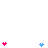 Pixel art animation featuring pink and blue heart symbols with 'KEEP' text, transitioning through dotted lines to 'KEEP DREAMING' in black block letters.