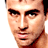 Static pixelated close-up of a person's face with visible facial features and partial neck, rendered in low-resolution style on white background.
