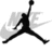Black silhouette of a basketball player mid-jump holding a ball, with a gray Nike swoosh and partial 'NIKE' text in the background.