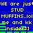 Blue background with yellow text repeating phrases and green horizontal bars, showing animation through changing bar positions.