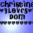 Pixelated blue background with repeated text and symbols in black, showing two identical side-by-side