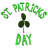 Animated St. Patrick's Day icon with green text and clover symbols cycling through different states.