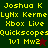 Yellow pixelated text on dark backgrounds with a red star and green star in different frames.