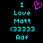 Pixelated cyan text on black background with a pink heart symbol above the word 'Love', showing two identical frames side-by-side.