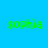 Four quadrants display the word 'sophia' in green pixelated text against solid blue, purple, pink, and purple backgrounds.