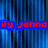 Pixelated red text 'ily jenna' on a blue rectangular background with vertical blue stripes.