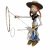 Animated cartoon character in cowboy attire holding a lasso, shown across with slight variations in pose and expression