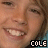 repeated smiling faces with the name 'COLE' displayed below each face in pixelated text