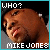 identical pixelated images showing a person with dark skin wearing a black beanie, each labeled "WHO?" and "MIKE JONES" in white text on blue borders