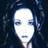 Pixelated image of a person with long dark hair and pale skin, accompanied by purple text reading 'Beautiful', 'Angel', and 'Heart' on black background.