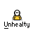 Pixel art character with white face and black outline wearing yellow shirt, standing above text reading "Unhealty" on gray background.