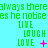 A cyan background displays repeated green text with animated pink symbols beneath "LOVE" in three