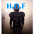 A pixelated figure in dark clothing with a blurred face stands against a gradient background, displaying changing blue text above the head.