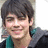 A pixelated image of a person with dark hair and a green-collared jacket, split into four quadrants with pink and gray backgrounds containing text.