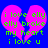 A static image with a blue background, pink broken heart shape, and green text reading "i love elly elly broke my heart i love u".