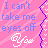 Pink background with blue text "I can't take me eyes off" and white cursive "@You" repeated in a pattern, bordered by purple zigzag lines