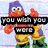 Pixelated character with red face and purple hat holds black text boxes over torso, changing from 'YOU WHEN YOU WERE' to 'GANSTA' then 'LIKE GINO'.
