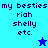 Four blue-toned pixel art display text and star symbols with varying color schemes