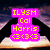 Pixelated text in yellow on pink blocks over a dark landscape with light at the horizon, displaying phrases like "ILYSM Cal Harris 333" and "no matter what people say".
