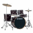 Animated contact sheet of a drum kit icon with repeated text, showing 12 frames arranged in a 4x3 grid on a gray background.