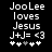 Pixelated text and symbols on black background with two variations of heart-shaped icons below the text.