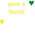 Pixelated graphic with yellow and green text, heart icons, and two John Deere logos on white background.