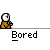 Pixelated character with white head and orange body holding blue object, cycling through idle and animated states with blue spark effects.